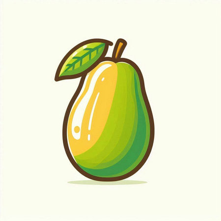 pear isolated on a white background, vector illustration, eps10のイラスト素材