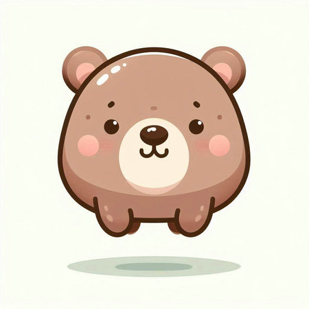 Cute cartoon bear. Vector illustration isolated on a white background.のイラスト素材