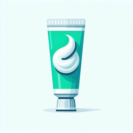 Cream tube with cream. Vector illustration in flat cartoon style.のイラスト素材