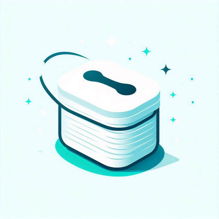 Illustration of a sanitary napkin in isometric 3d styleのイラスト素材