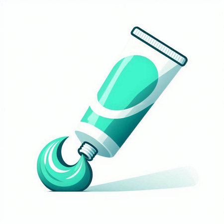 Vector illustration of a tube of toothpaste on a white background.のイラスト素材