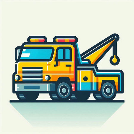 tow truck icon, vector illustration. Flat design style,eps10のイラスト素材