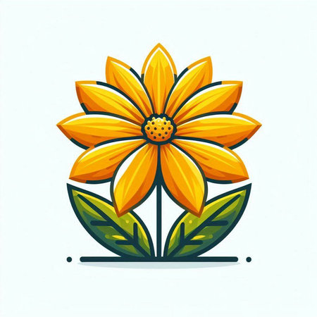 Flower icon, vector illustration. Flat design style. Floral symbol.のイラスト素材