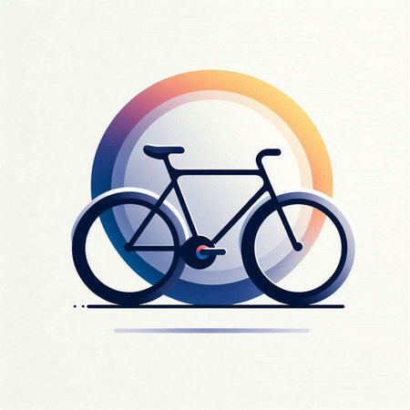 Bicycle icon, vector illustration, eps10, transparency.のイラスト素材