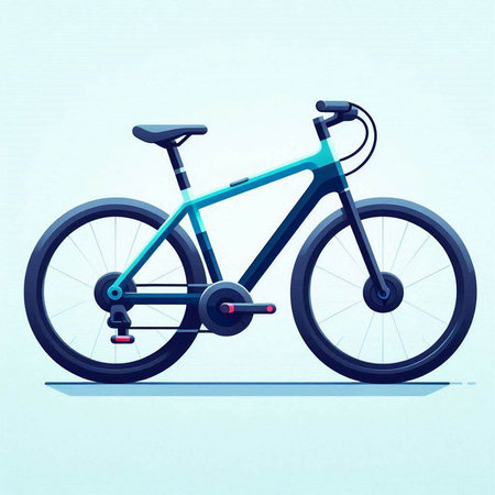 Vector illustration of a bicycle on a blue background. Eps 10.のイラスト素材
