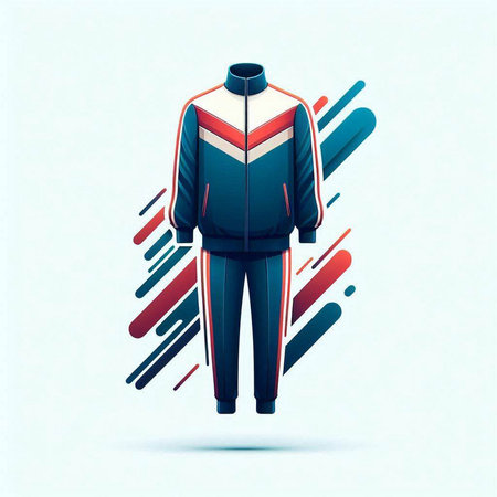 Cycling jacket vector illustration. Sportswear design template. Vector illustration.のイラスト素材