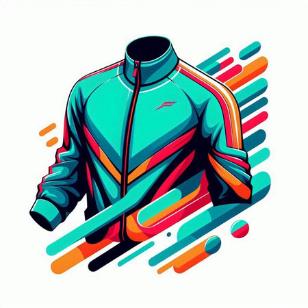 sportswear colorful abstract vector illustration isolated on a white backgroundのイラスト素材
