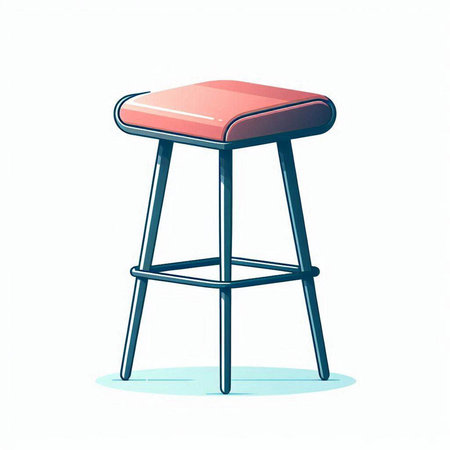 Bar stool isolated on white background. Vector illustration. Eps 10.のイラスト素材