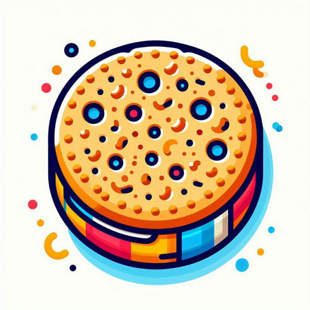 Cheeseburger icon. Vector illustration of fast food sandwich.のイラスト素材