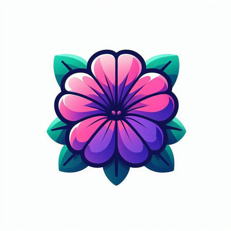 Colorful flower icon isolated on white background. Vector illustration for your designのイラスト素材