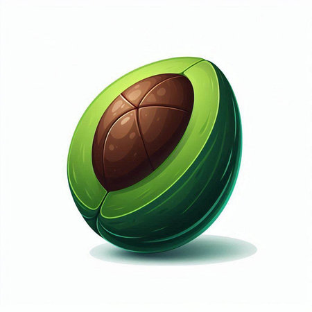 Avocado isolated on a white background. Vector illustration. Eps 10のイラスト素材