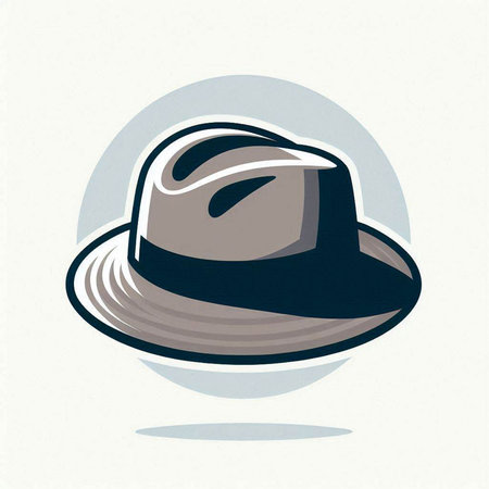 hat with a visor on a white background. Vector illustration.のイラスト素材