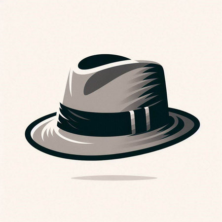 Illustration of a man's hat on a white background - vectorのイラスト素材