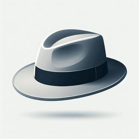 Vector illustration of a black hat on a white background. Eps 10のイラスト素材