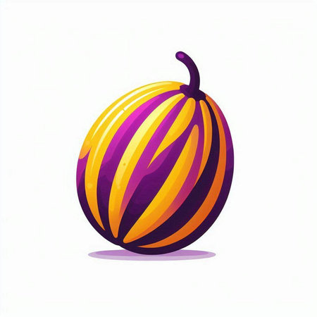 Watermelon vector illustration isolated on white background. Watermelon fruit iconのイラスト素材