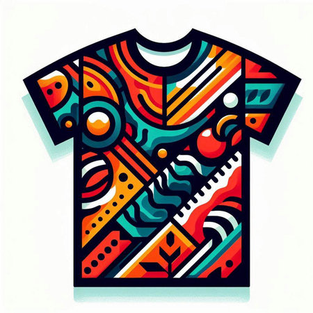 T-shirt design with abstract pattern. Vector illustration for your designのイラスト素材