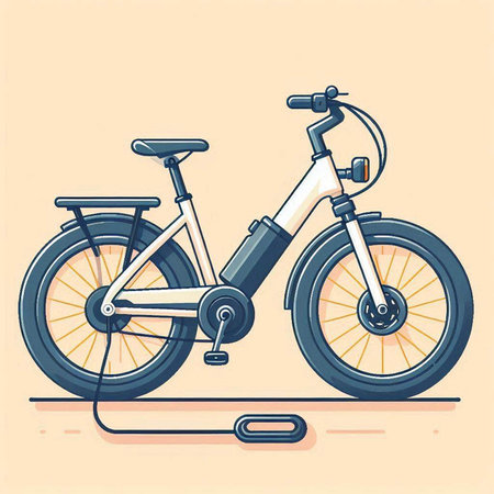 Bike icon in flat style. Vector illustration of a bicycle.のイラスト素材