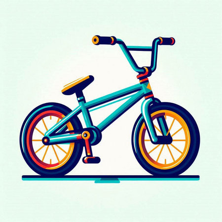 bicycle on a light background, vector illustration, eps10のイラスト素材