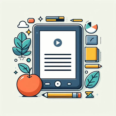 Modern flat design vector illustration concept of online education, e-learning, online course.のイラスト素材