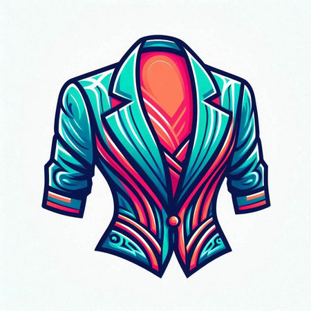 Vector illustration of a man's jacket in the form of a tattooのイラスト素材