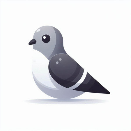 Pigeon isolated on a white background. Vector illustration for your designのイラスト素材