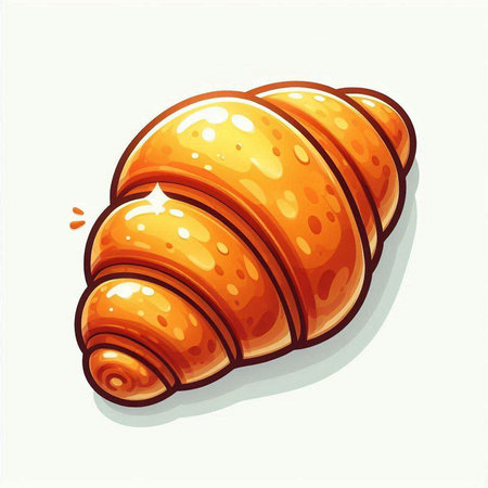 Croissant icon isolated on white background. Vector Illustration.のイラスト素材