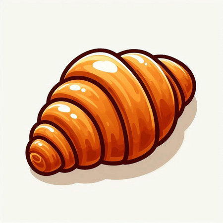 Croissant icon. Vector illustration of a croissant.のイラスト素材