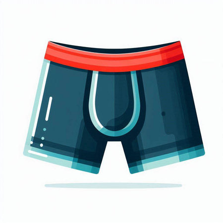 Men's boxer shorts. Vector illustration isolated on a white background.のイラスト素材