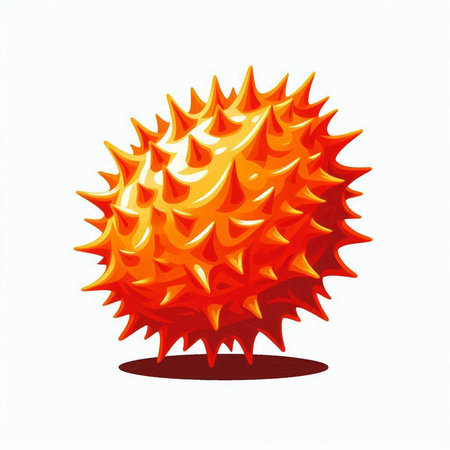 Illustration of an orange ball on a white background. Vector illustrationのイラスト素材