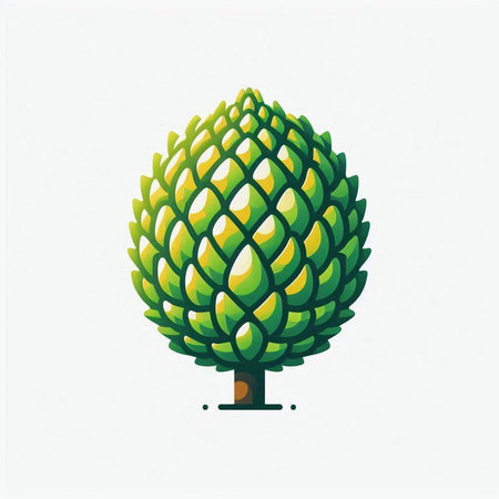 Artichoke icon isolated on the white background. Vector illustration.のイラスト素材