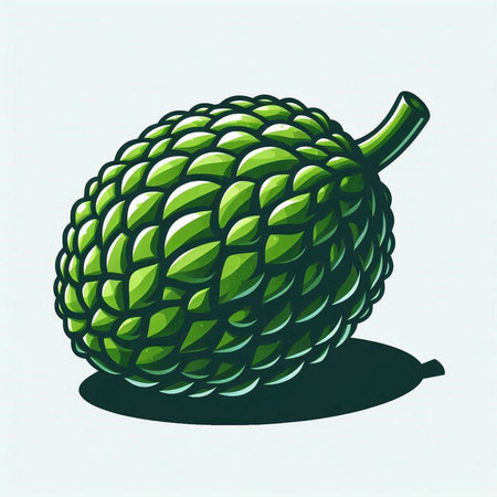 Custard apple, vector illustration. Hand drawn sketch style.のイラスト素材