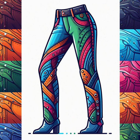 Illustration of a woman's legs in boots. Vector illustration.のイラスト素材