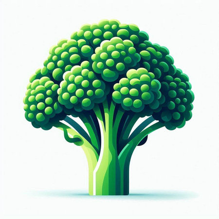 Broccoli isolated on white background. Vector illustration. Eps 10.のイラスト素材