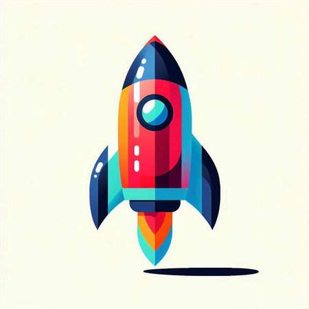Rocket icon on a white background. Vector illustration. Eps 10.のイラスト素材