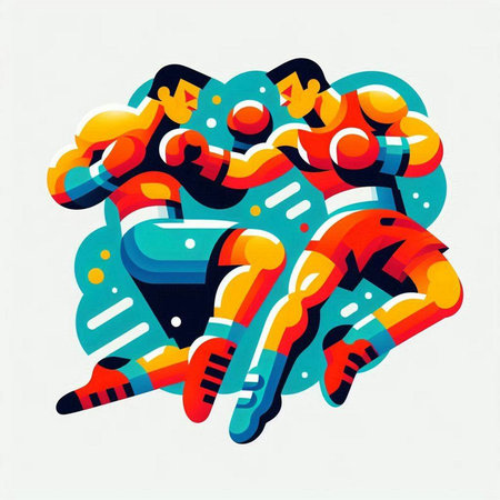 Abstract colorful background, futuristic shapes composition, vector illustration eps10のイラスト素材