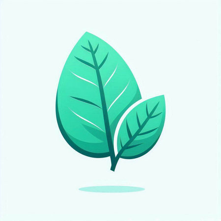 Green leaves. Ecology concept. Vector illustration. Flat design style.のイラスト素材