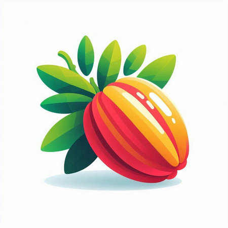 Illustration of fresh fruit on a white background. Vector illustration.のイラスト素材