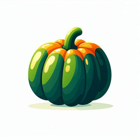 Pumpkin isolated on white background. Vector illustration. Eps 10.のイラスト素材
