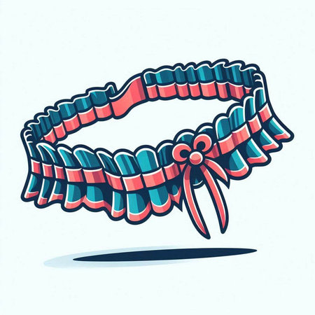 Illustration of a bijouterie in the form of a braceletのイラスト素材