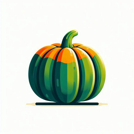 Pumpkin on a white background. Vector illustration. Eps 10のイラスト素材