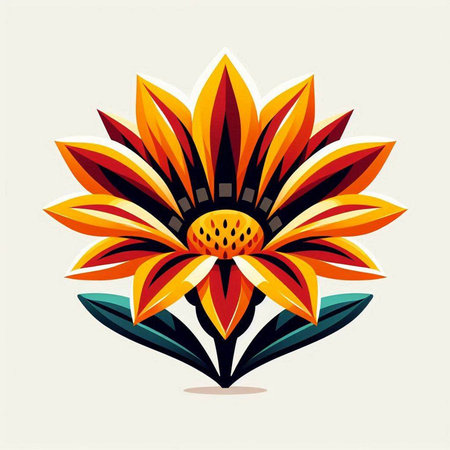 Flower icon. Vector illustration of a flower on a white background.のイラスト素材