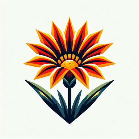 flower icon design, vector illustration eps10 graphic - sunflower symbolのイラスト素材