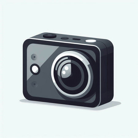 Camera icon on white background. Vector illustration. Eps 10 file.のイラスト素材