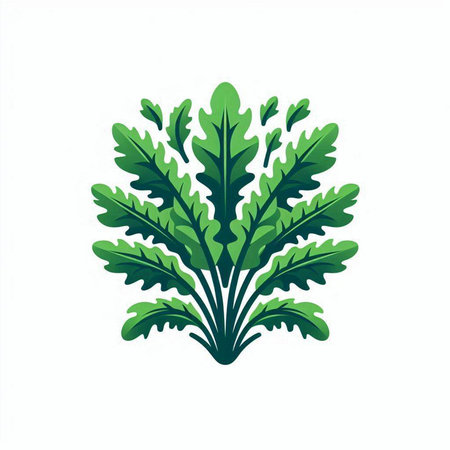 Illustration of a green leaf design isolated on a white background.のイラスト素材