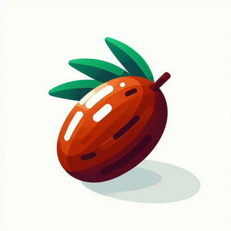 Olive fruit vector illustration isolated on a white background. Cartoon style.のイラスト素材