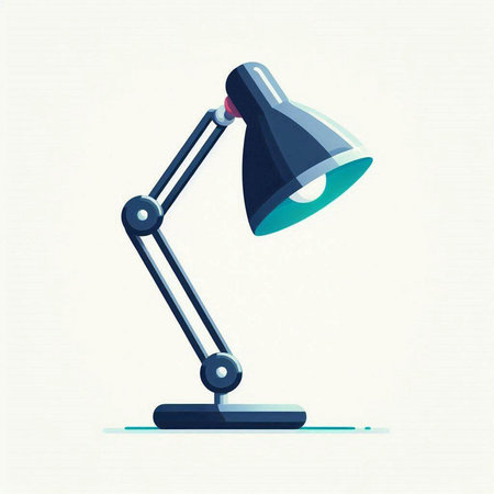 Illustration of a desk lamp. Vector illustration of a desk lamp.のイラスト素材