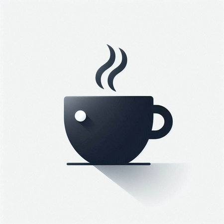 Coffee cup icon. Flat design style. Made in vectorのイラスト素材