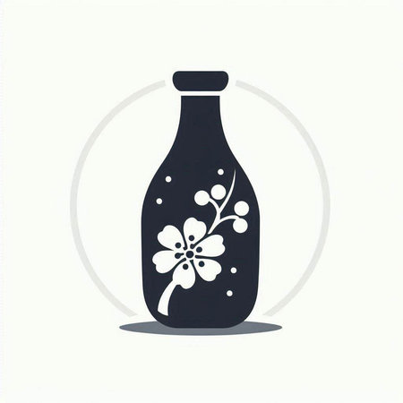 Ceramic vase with flowers. Vector illustration for your designのイラスト素材