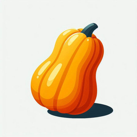 Pumpkin on a white background. Vector illustration of a pumpkin.のイラスト素材