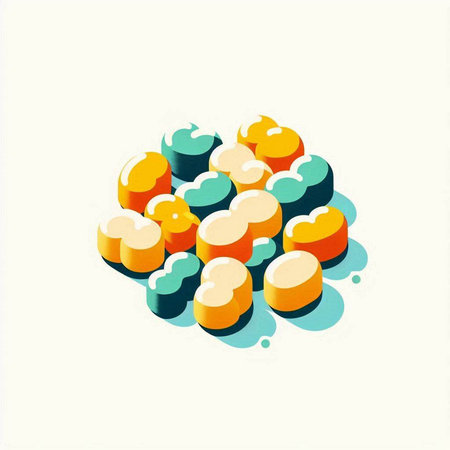 3d isometric colorful abstract background. Vector illustration. Eps 10のイラスト素材